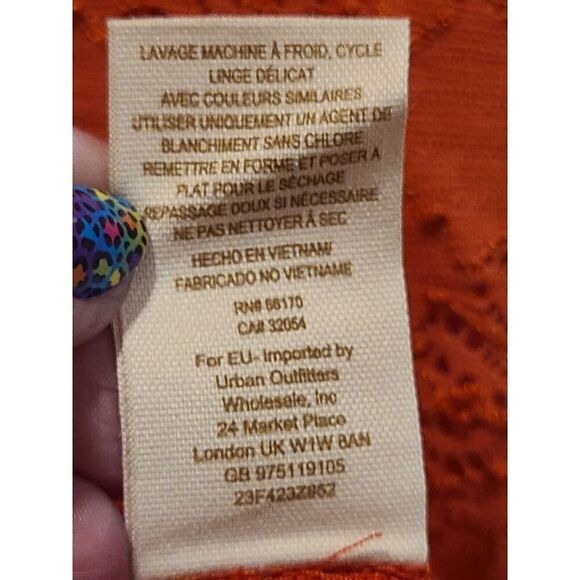 Free People Womens Daisy Godet Lace Mini Dress Red Coral Floral Boho | S | EUC - Picture 9 of 12